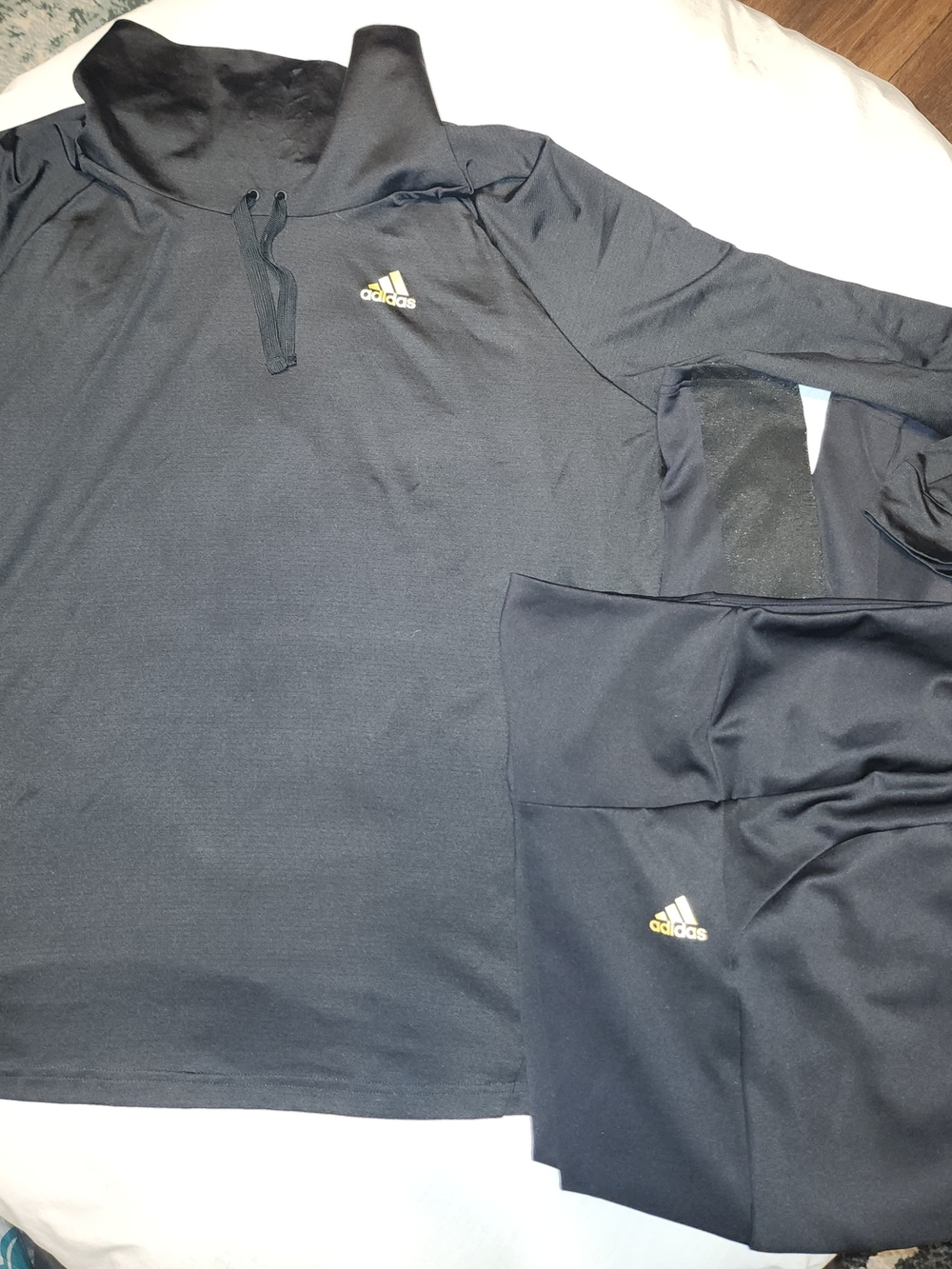 Adidas Black Logo Pullover & Leggings Set